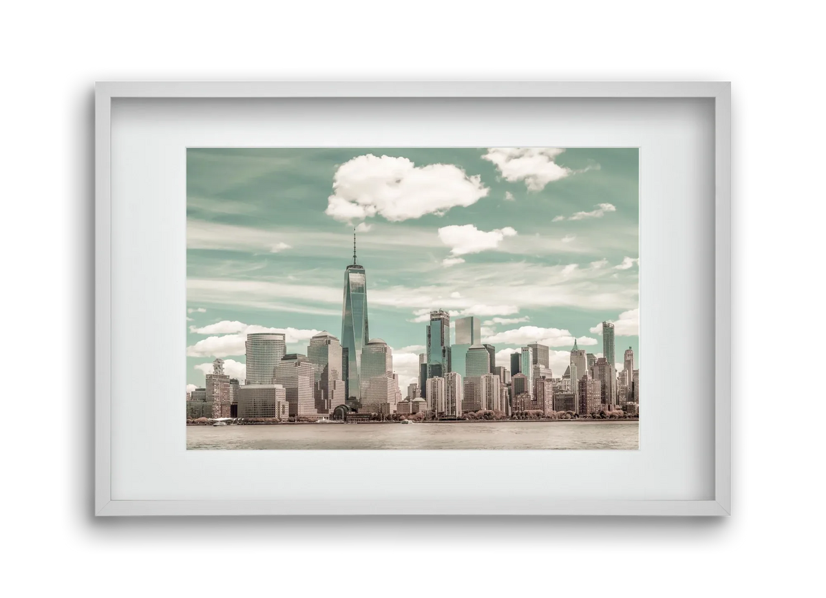 NEW YORK CITY Manhattan Skyline & Hudson River | urban vintage s - artbridge