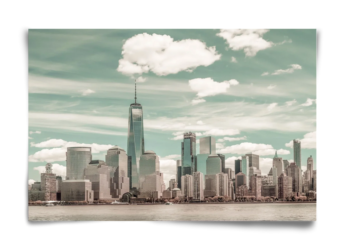 NEW YORK CITY Manhattan Skyline & Hudson River | urban vintage s - artbridge
