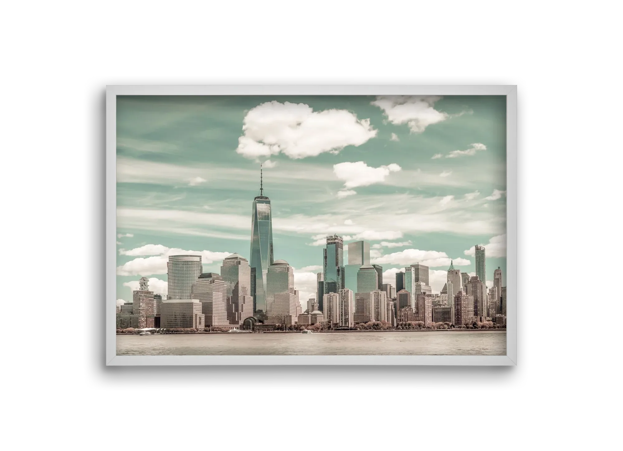 NEW YORK CITY Manhattan Skyline & Hudson River | urban vintage s - artbridge