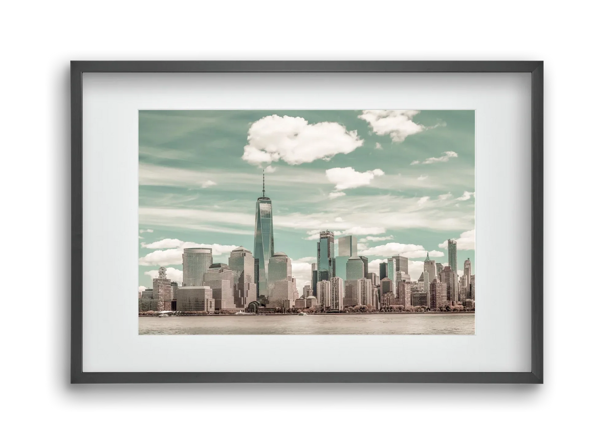 NEW YORK CITY Manhattan Skyline & Hudson River | urban vintage s - artbridge