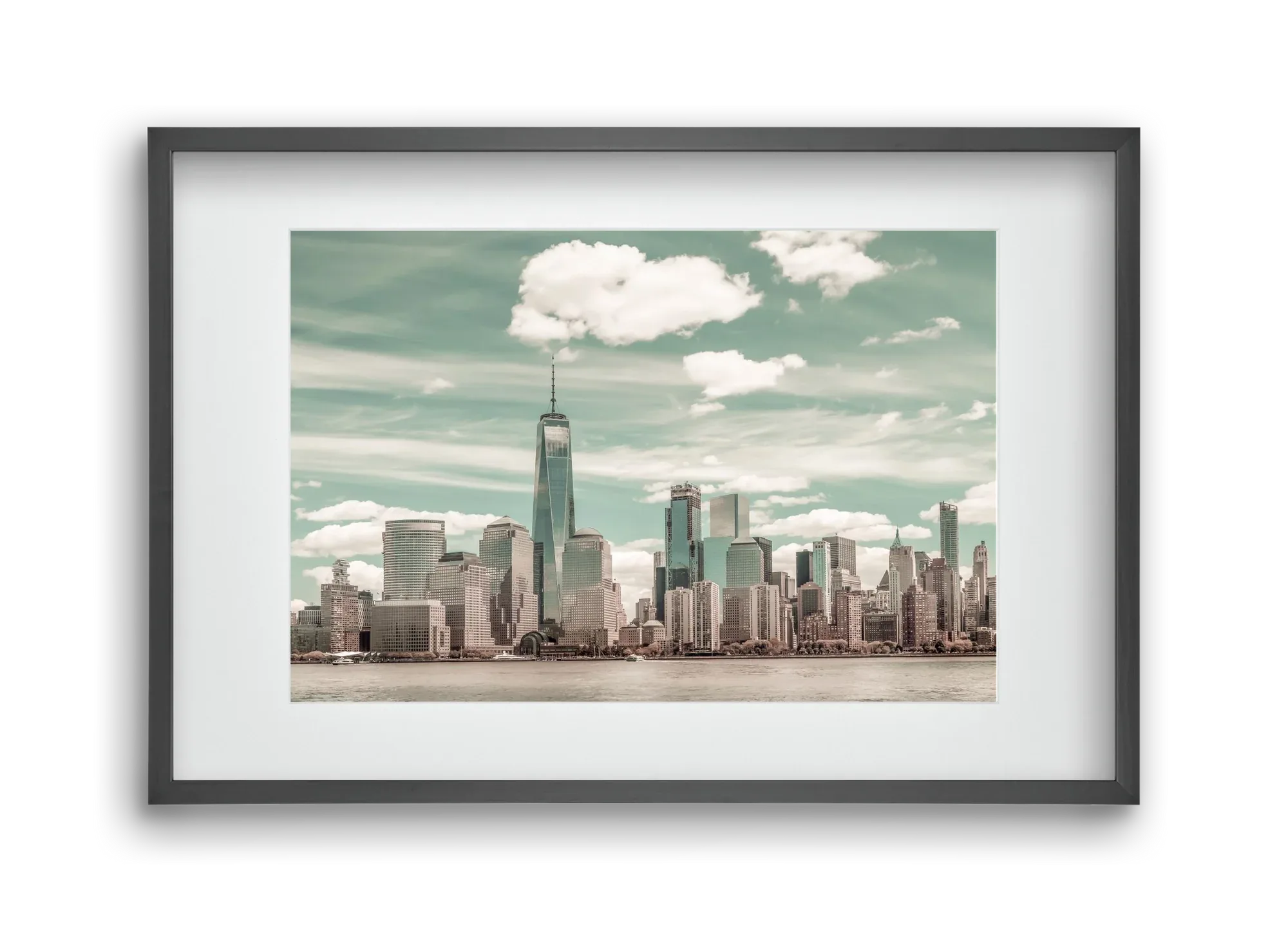 NEW YORK CITY Manhattan Skyline & Hudson River | urban vintage s - artbridge