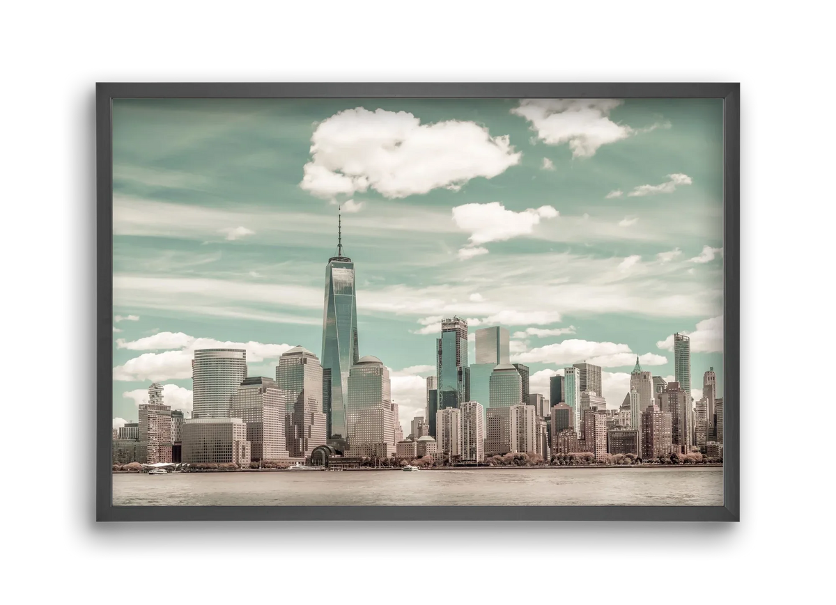 NEW YORK CITY Manhattan Skyline & Hudson River | urban vintage s - artbridge