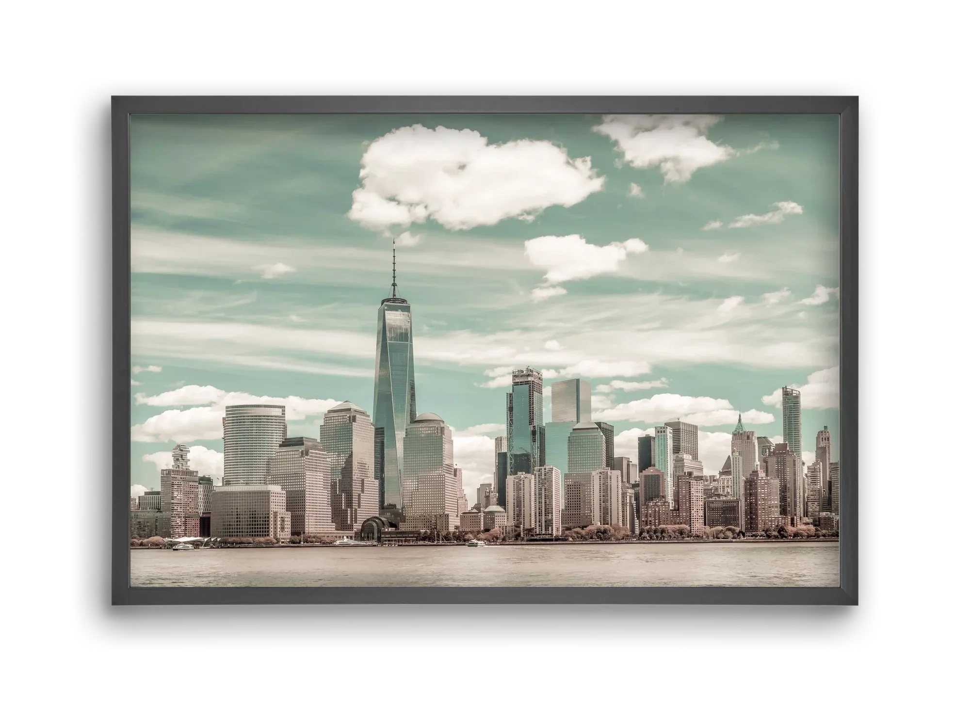 NEW YORK CITY Manhattan Skyline & Hudson River | urban vintage s - artbridge