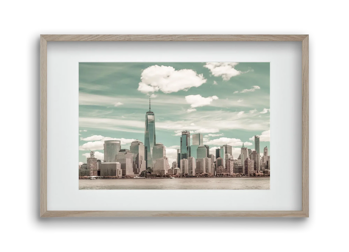 NEW YORK CITY Manhattan Skyline & Hudson River | urban vintage s - artbridge