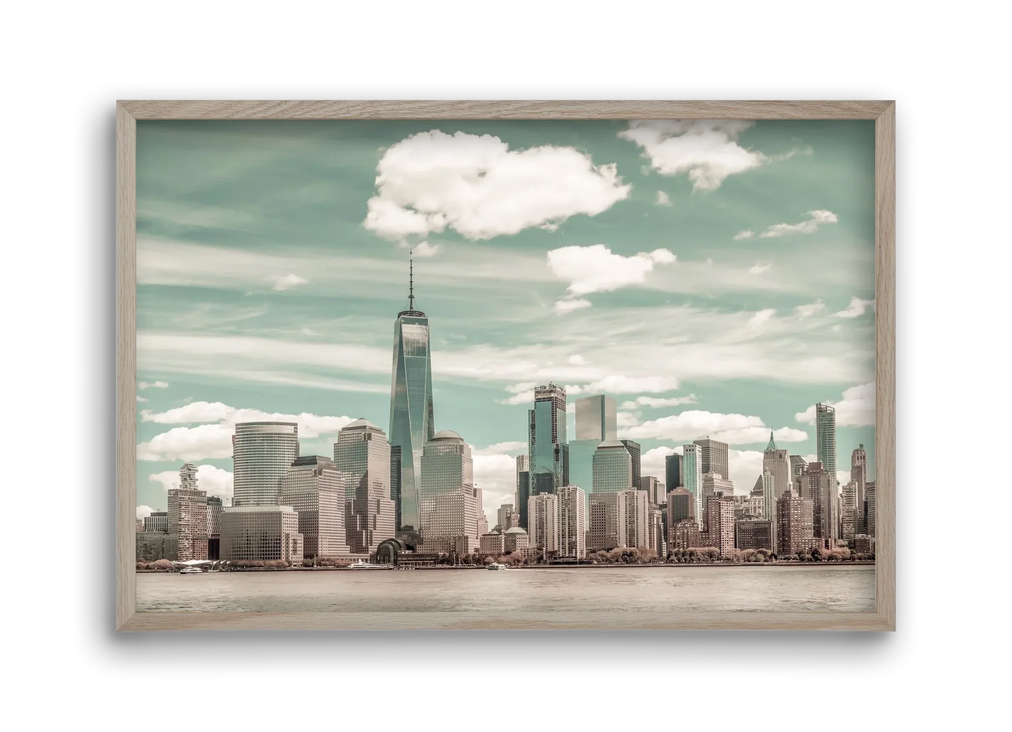 NEW YORK CITY Manhattan Skyline & Hudson River | urban vintage s - artbridge