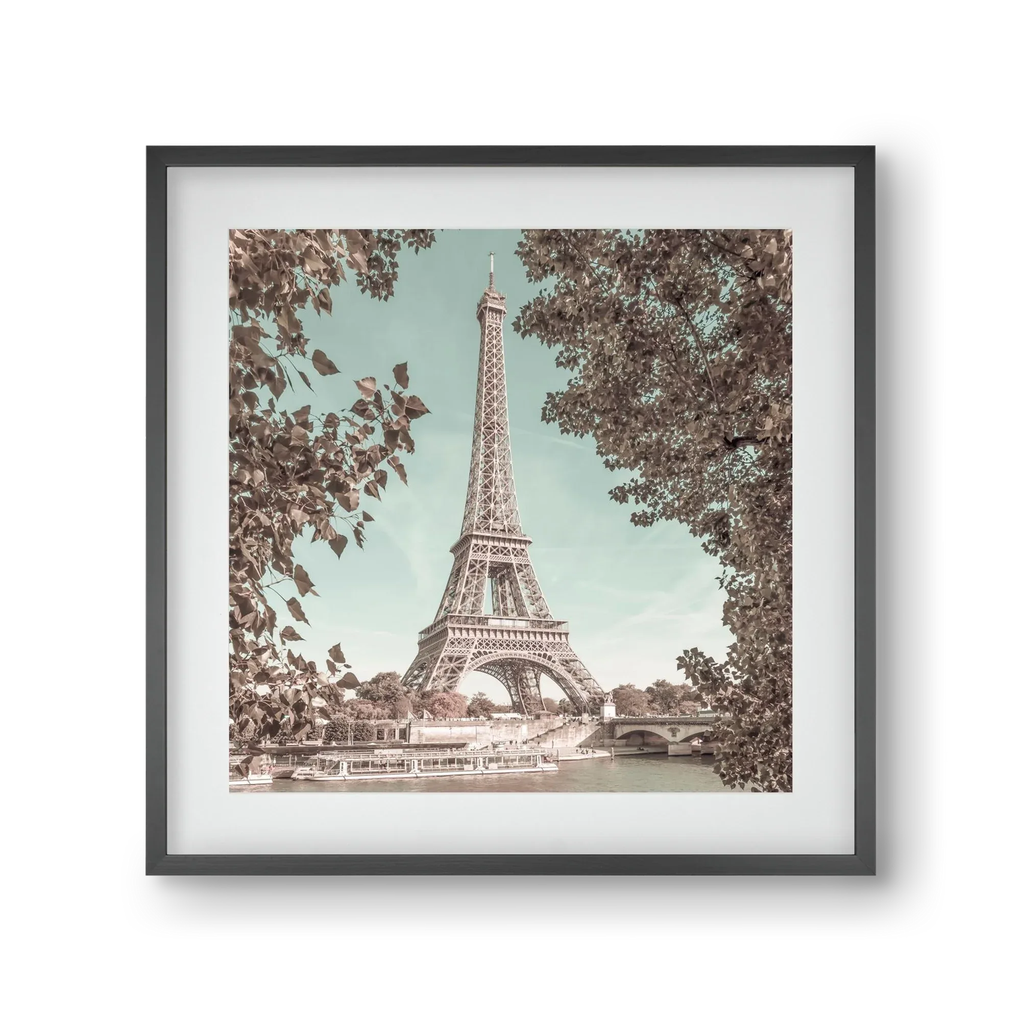 PARIS Eiffel Tower & River Seine | urban vintage style - artbridge