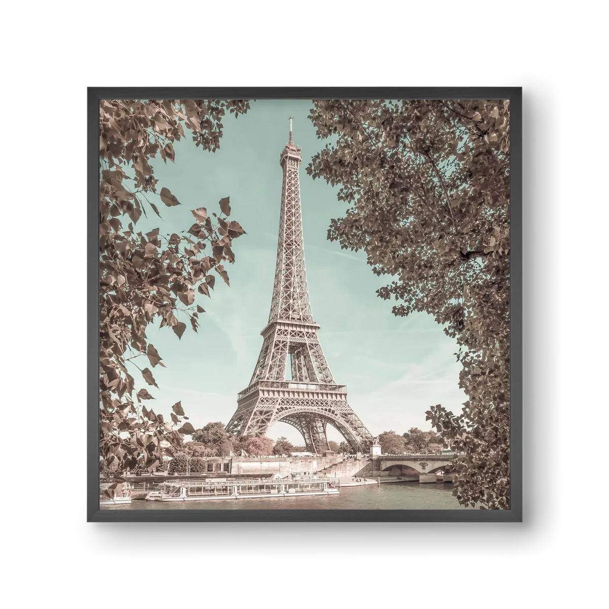 PARIS Eiffel Tower & River Seine | urban vintage style - artbridge