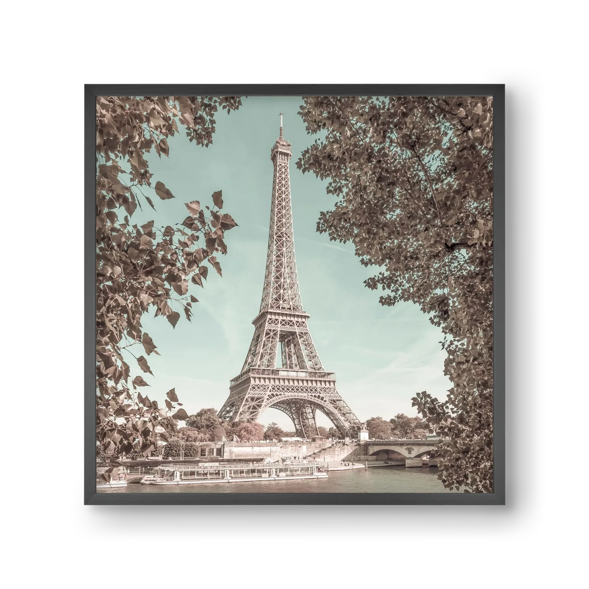 PARIS Eiffel Tower & River Seine | urban vintage style - artbridge