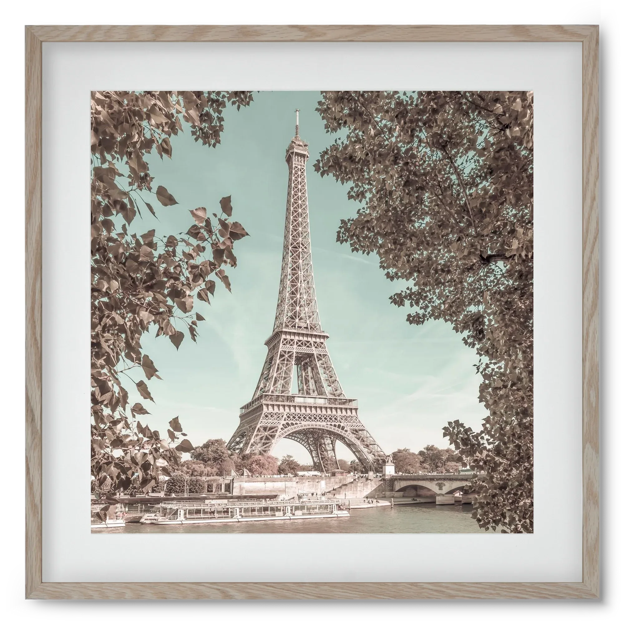 PARIS Eiffel Tower & River Seine | urban vintage style - artbridge