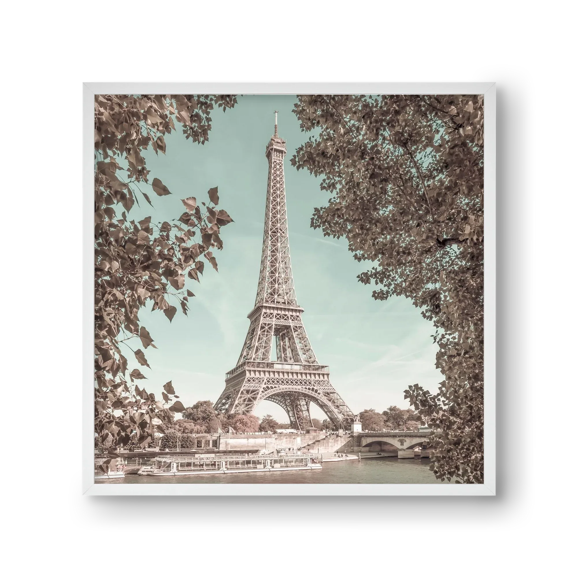 PARIS Eiffel Tower & River Seine | urban vintage style - artbridge