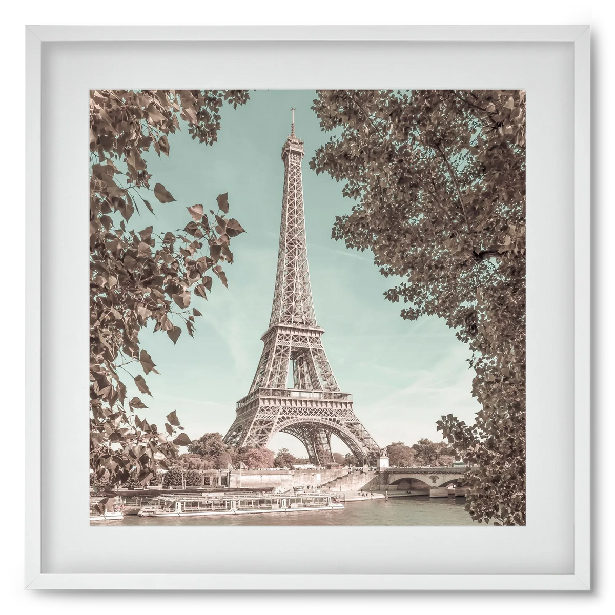PARIS Eiffel Tower & River Seine | urban vintage style - artbridge