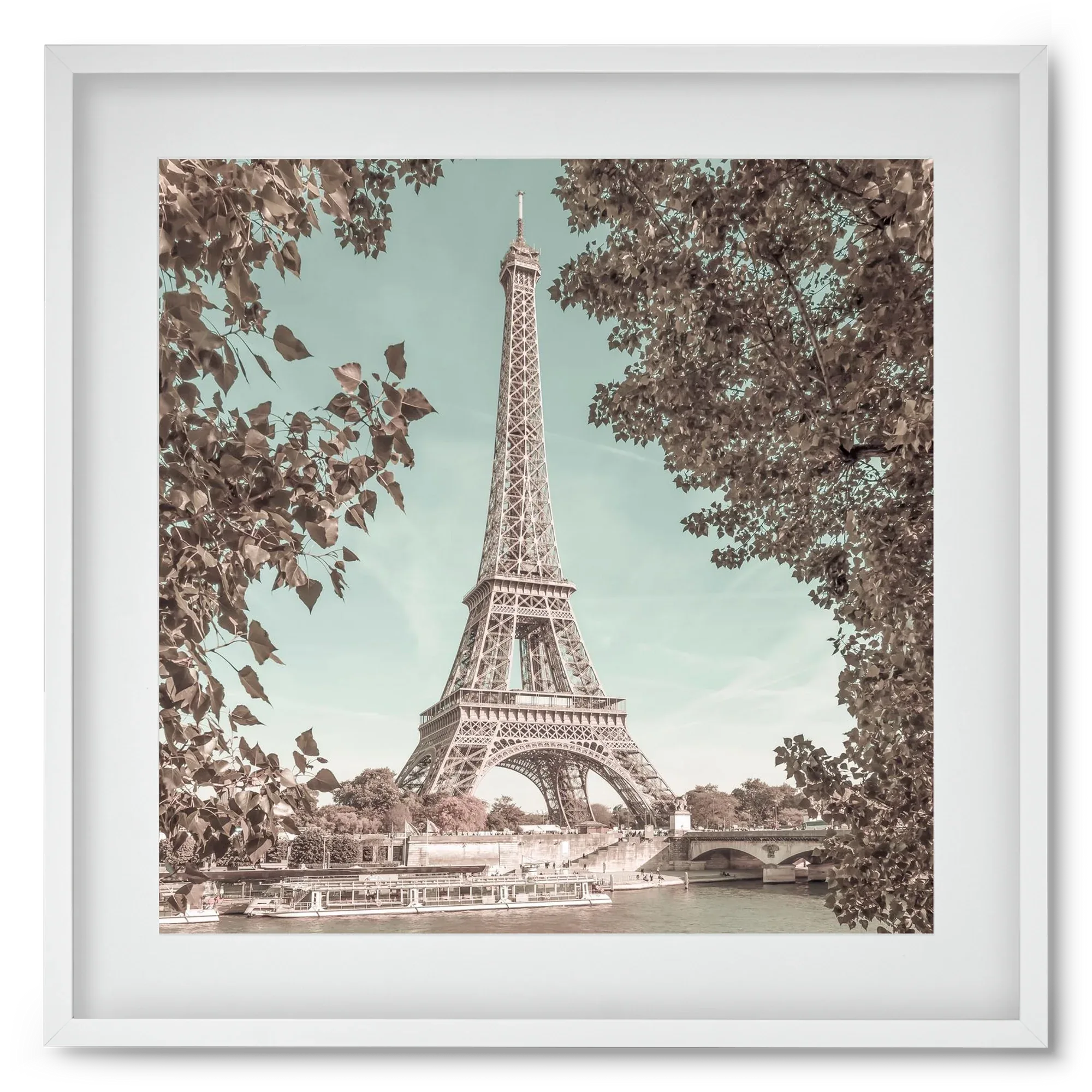 PARIS Eiffel Tower & River Seine | urban vintage style - artbridge