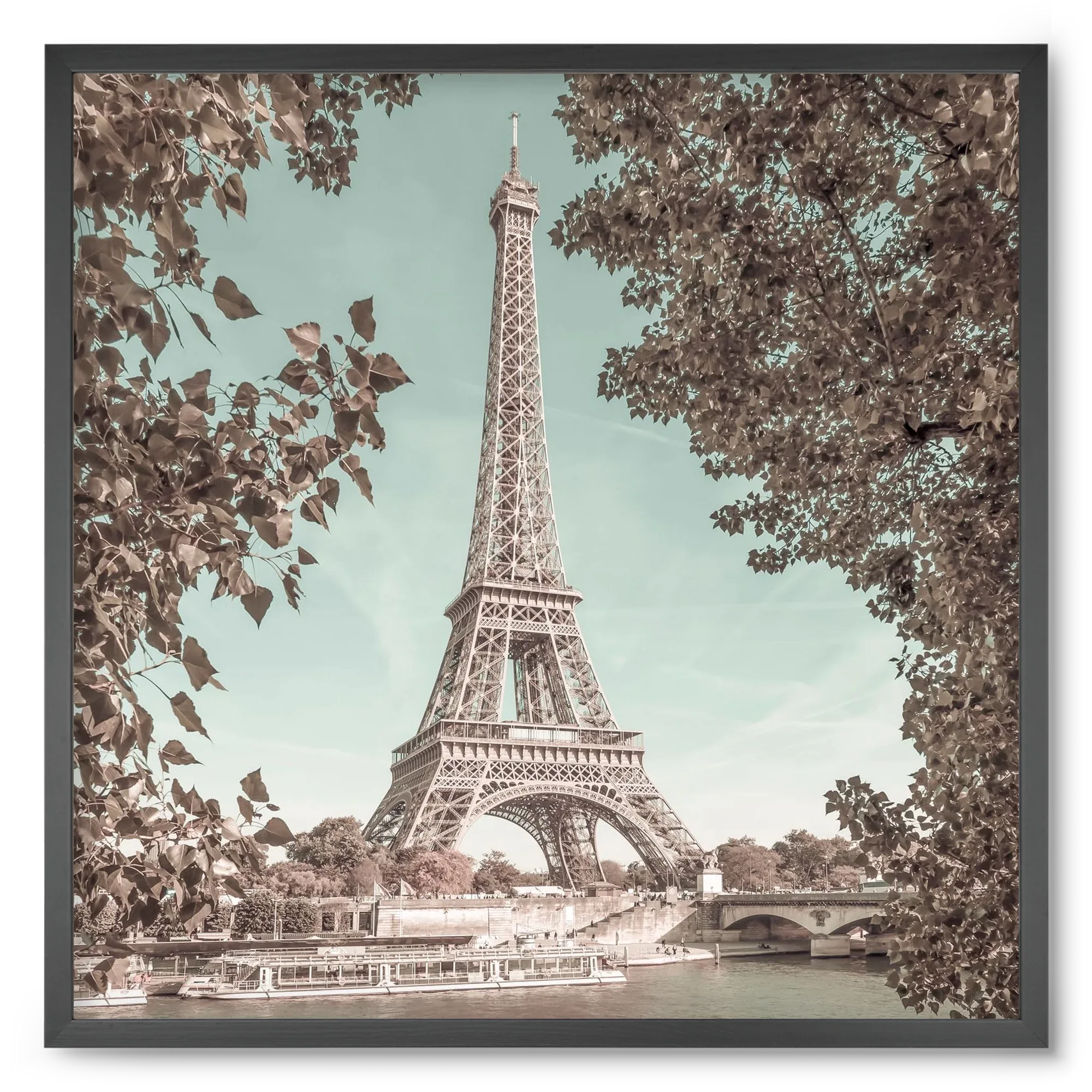 PARIS Eiffel Tower & River Seine | urban vintage style - artbridge
