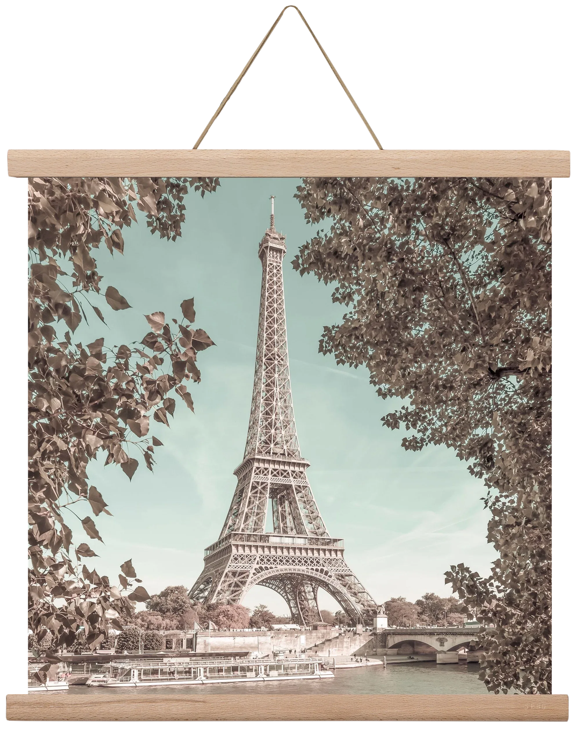 PARIS Eiffel Tower & River Seine | urban vintage style - artbridge