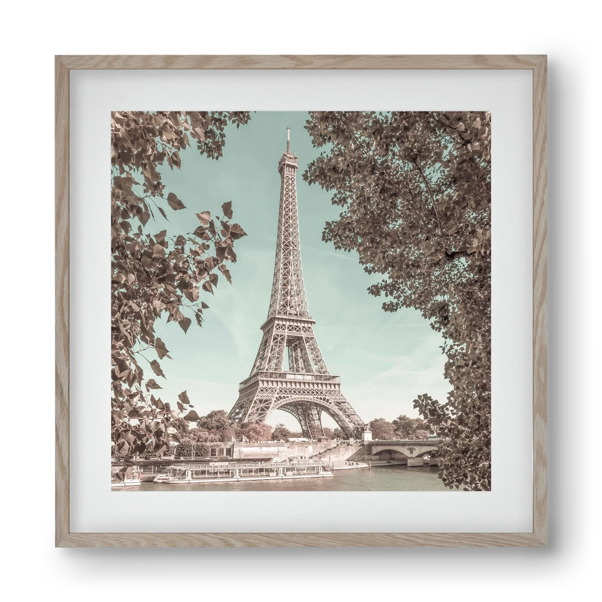 PARIS Eiffel Tower & River Seine | urban vintage style - artbridge