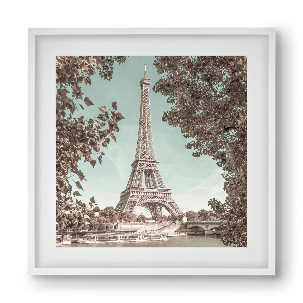 PARIS Eiffel Tower & River Seine | urban vintage style - artbridge