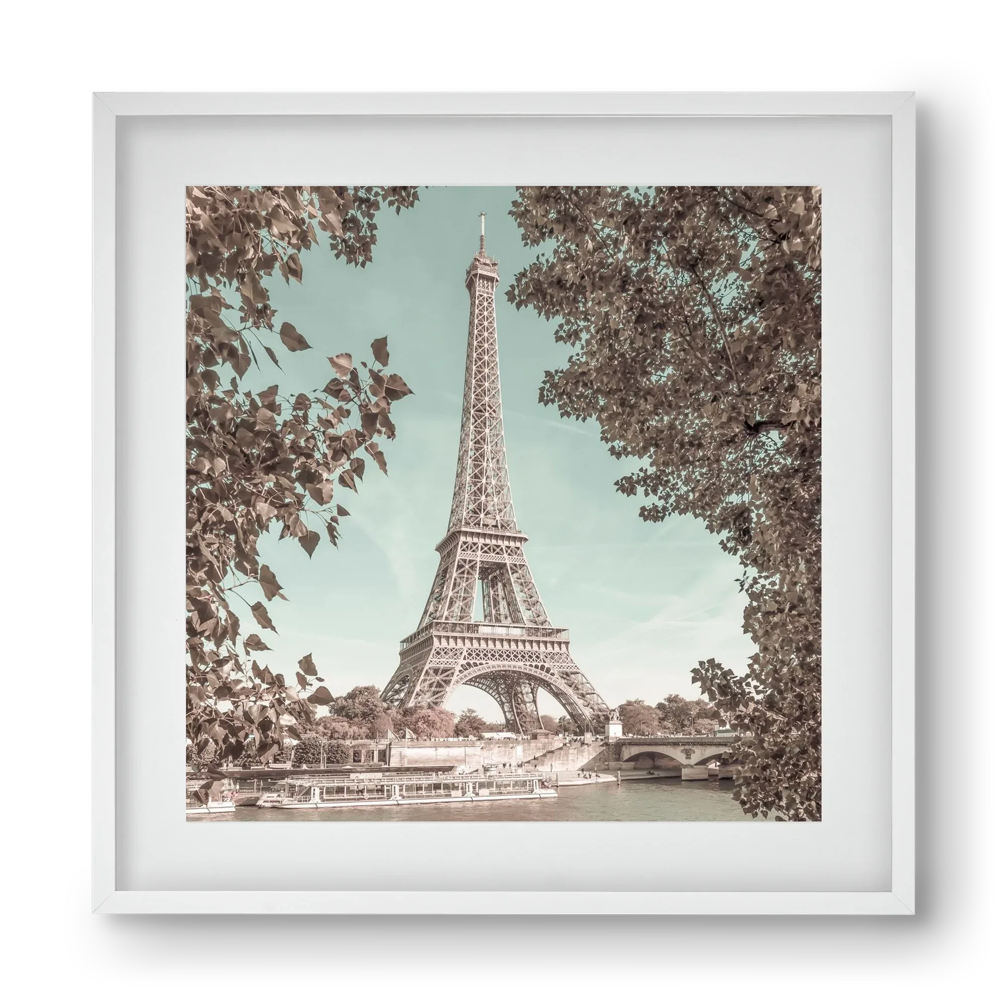 PARIS Eiffel Tower & River Seine | urban vintage style - artbridge