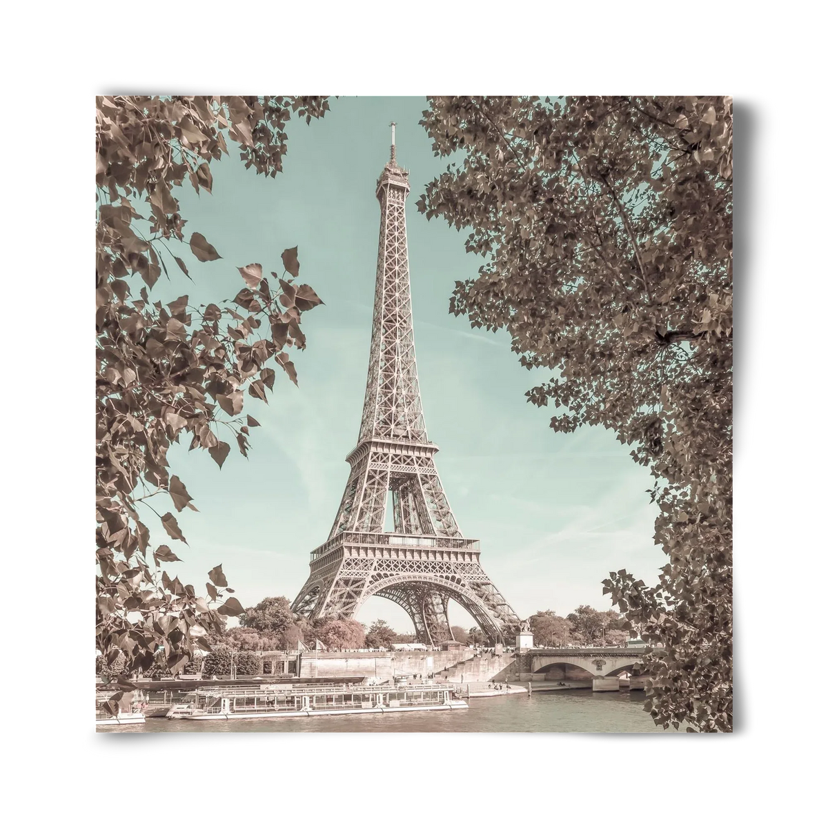 PARIS Eiffel Tower & River Seine | urban vintage style - artbridge