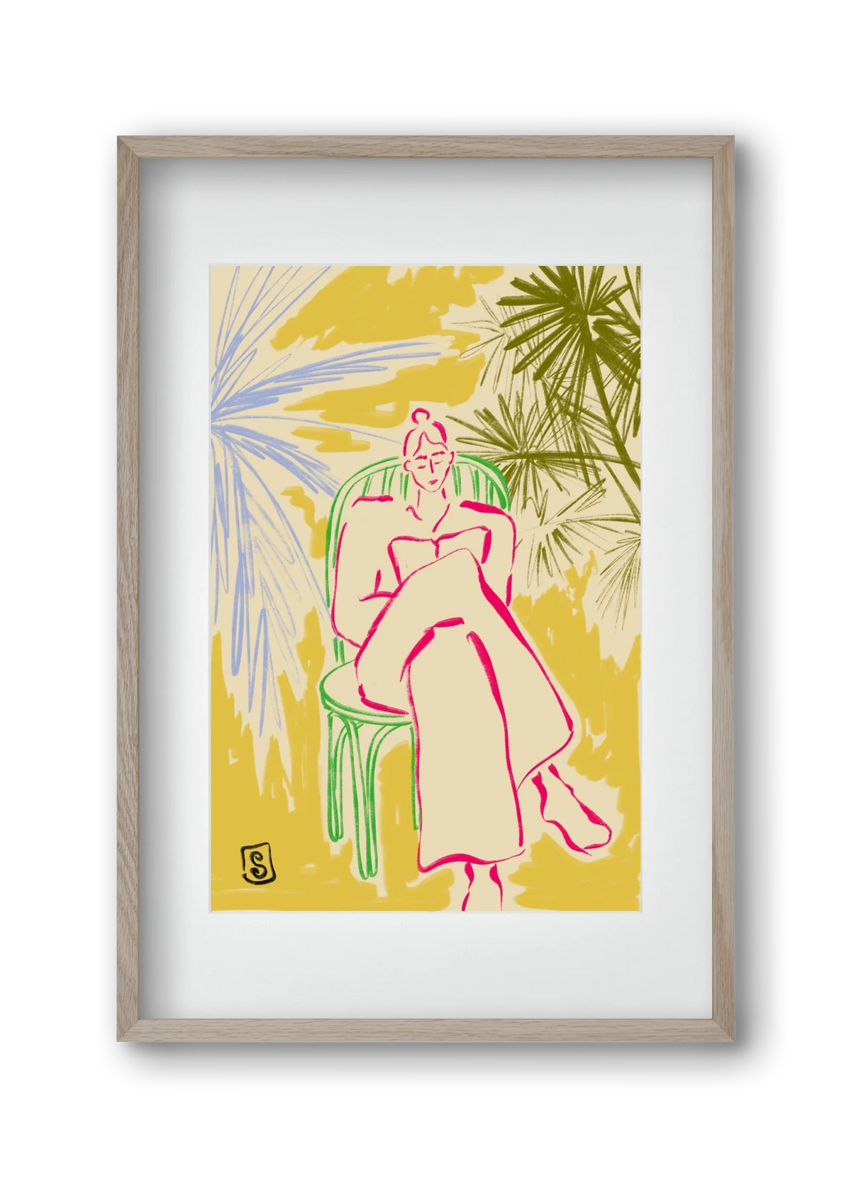 READING AMONG PALM TREES - artbridge