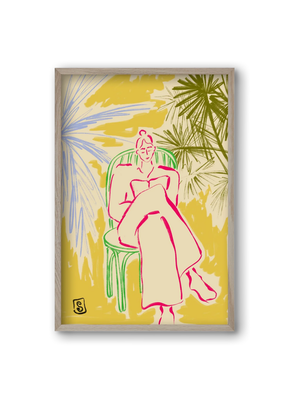 READING AMONG PALM TREES - artbridge