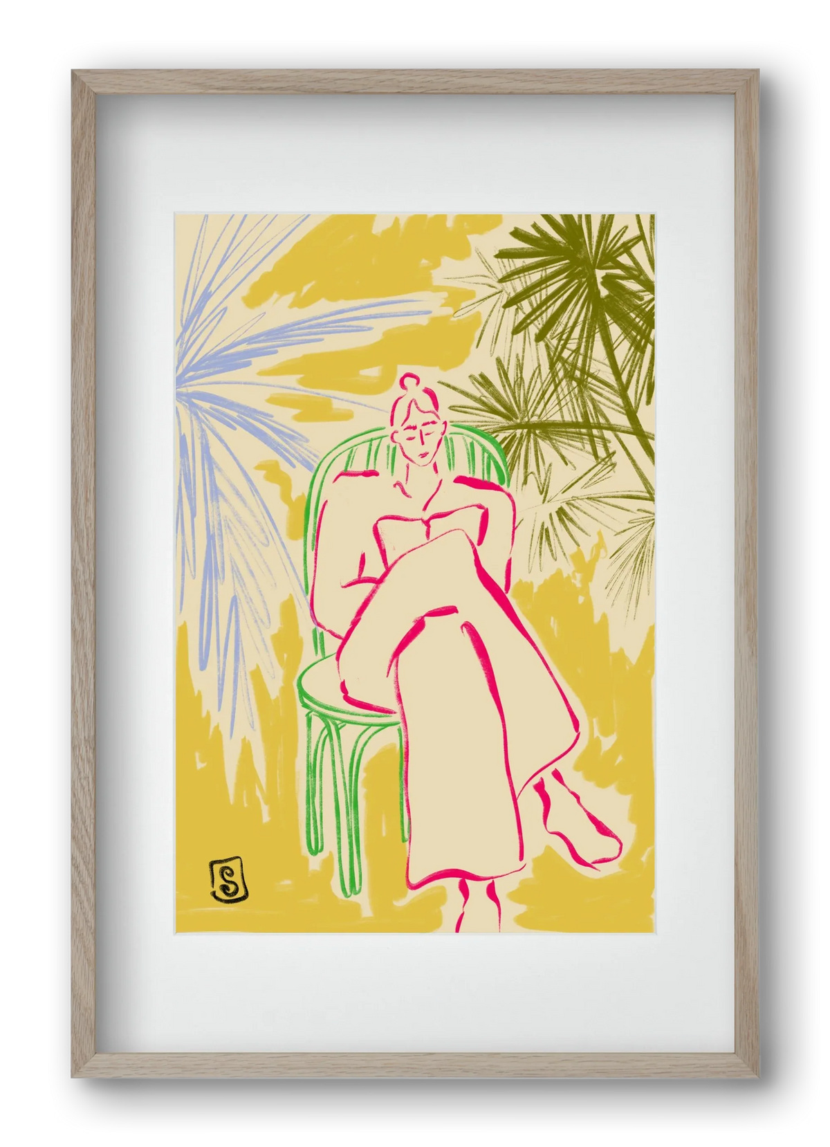 READING AMONG PALM TREES - artbridge