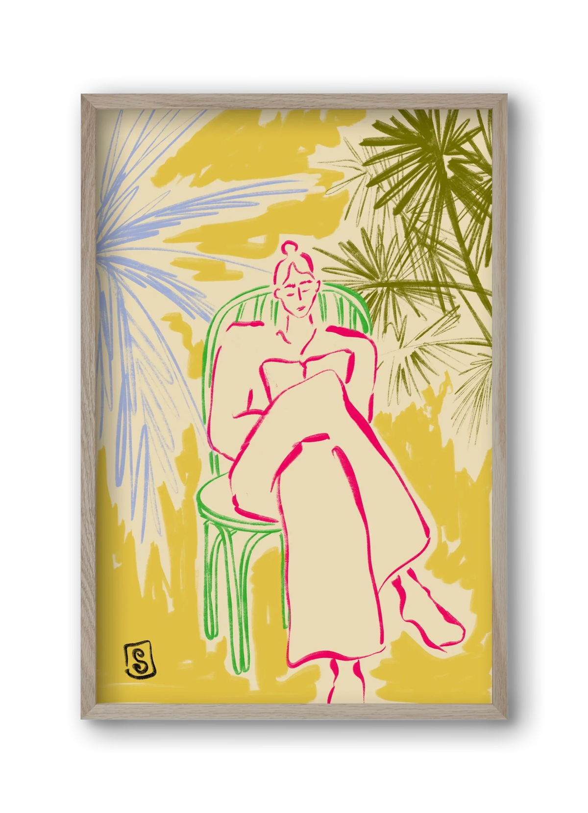 READING AMONG PALM TREES - artbridge