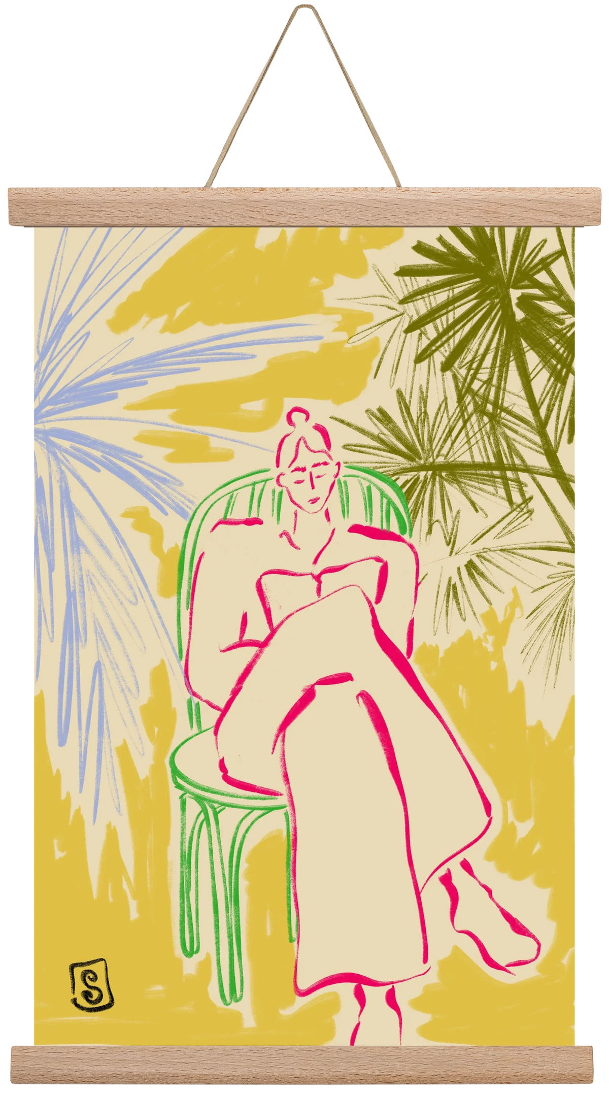 READING AMONG PALM TREES - artbridge