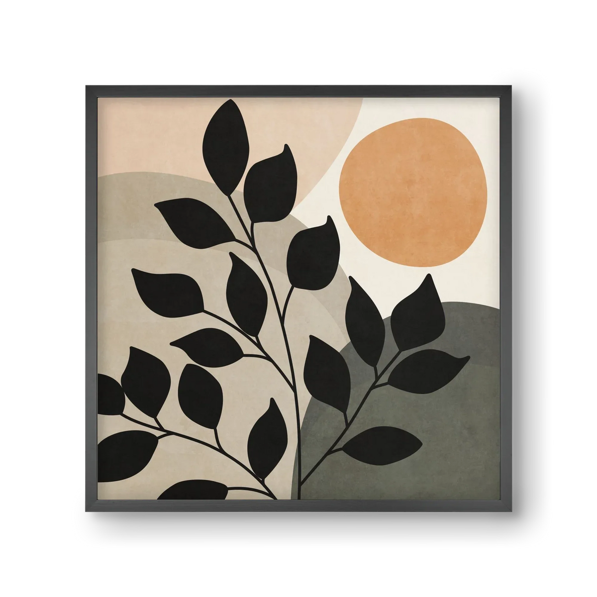 ABSTRACT TROPICAL ART - SUN AND LEAVES 01 - artbridge