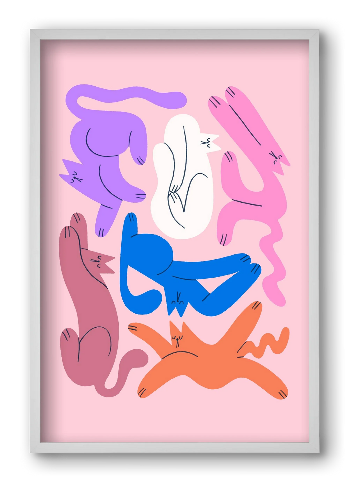 Funky Cats - Pink - artbridge