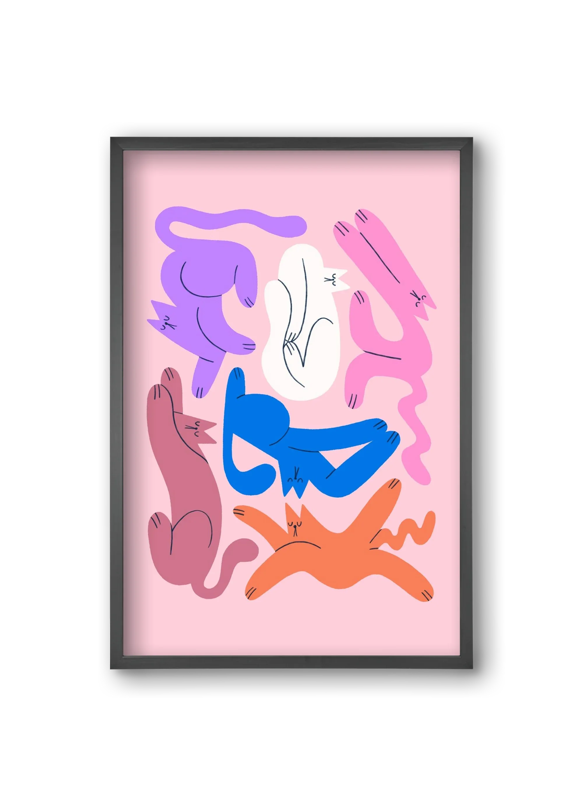 Funky Cats - Pink - artbridge
