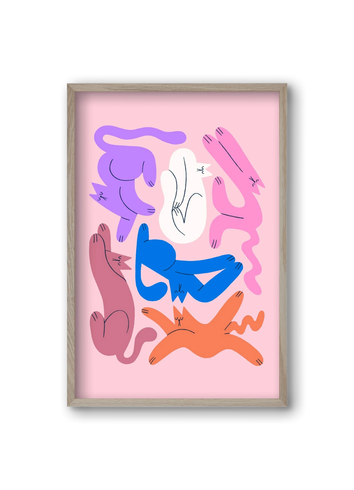 Funky Cats - Pink - artbridge