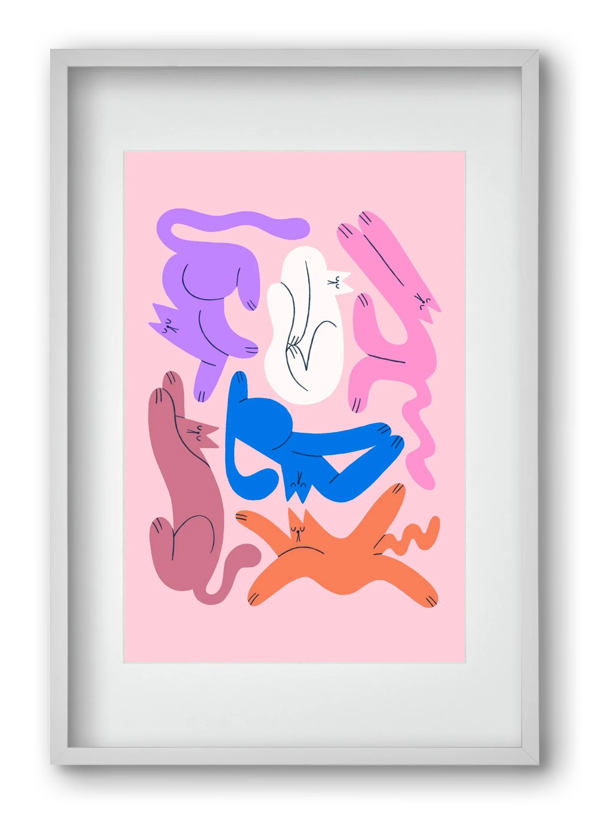 Funky Cats - Pink - artbridge