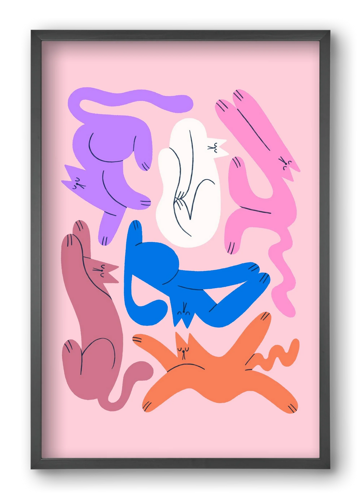 Funky Cats - Pink - artbridge