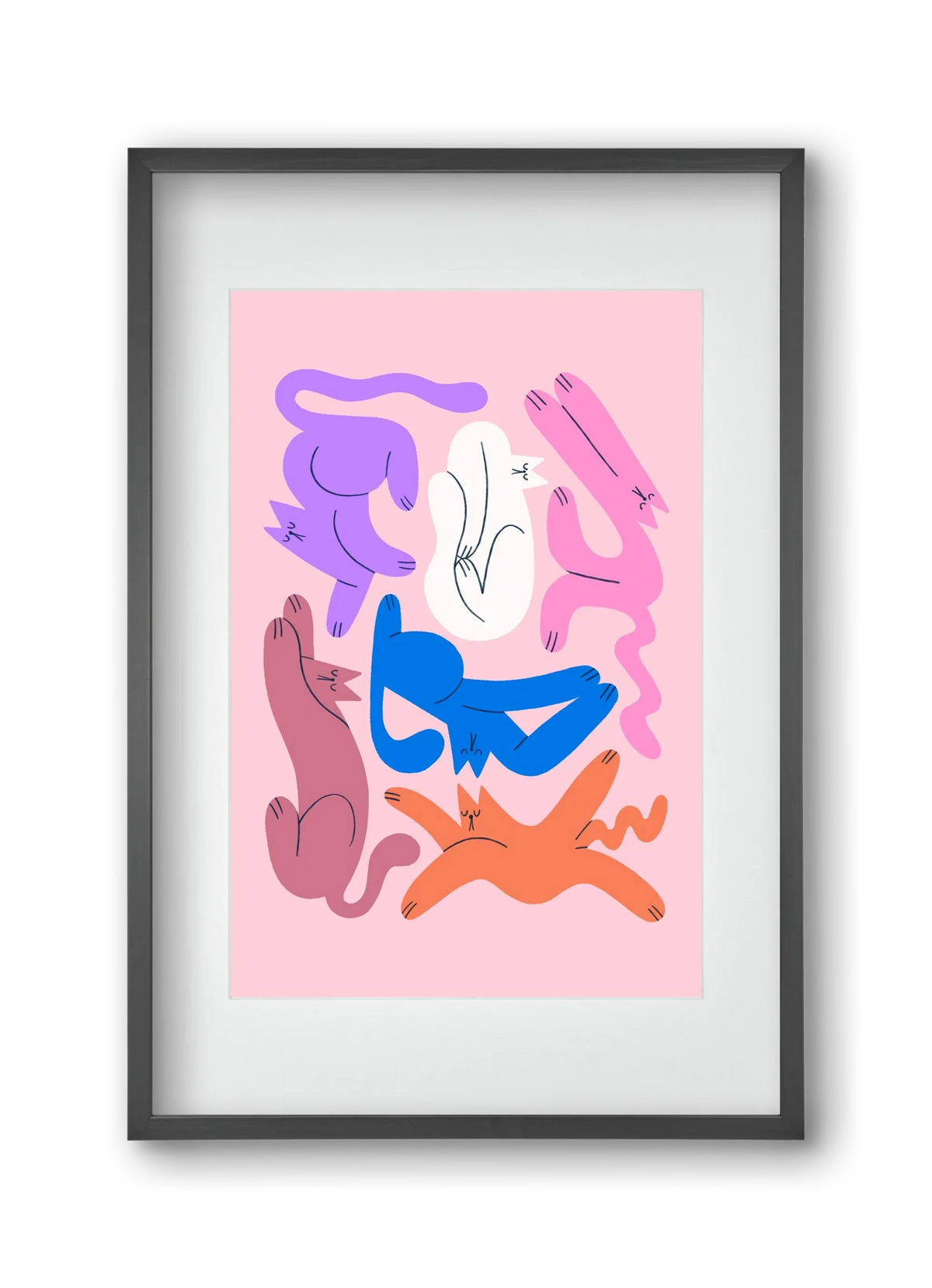 Funky Cats - Pink - artbridge