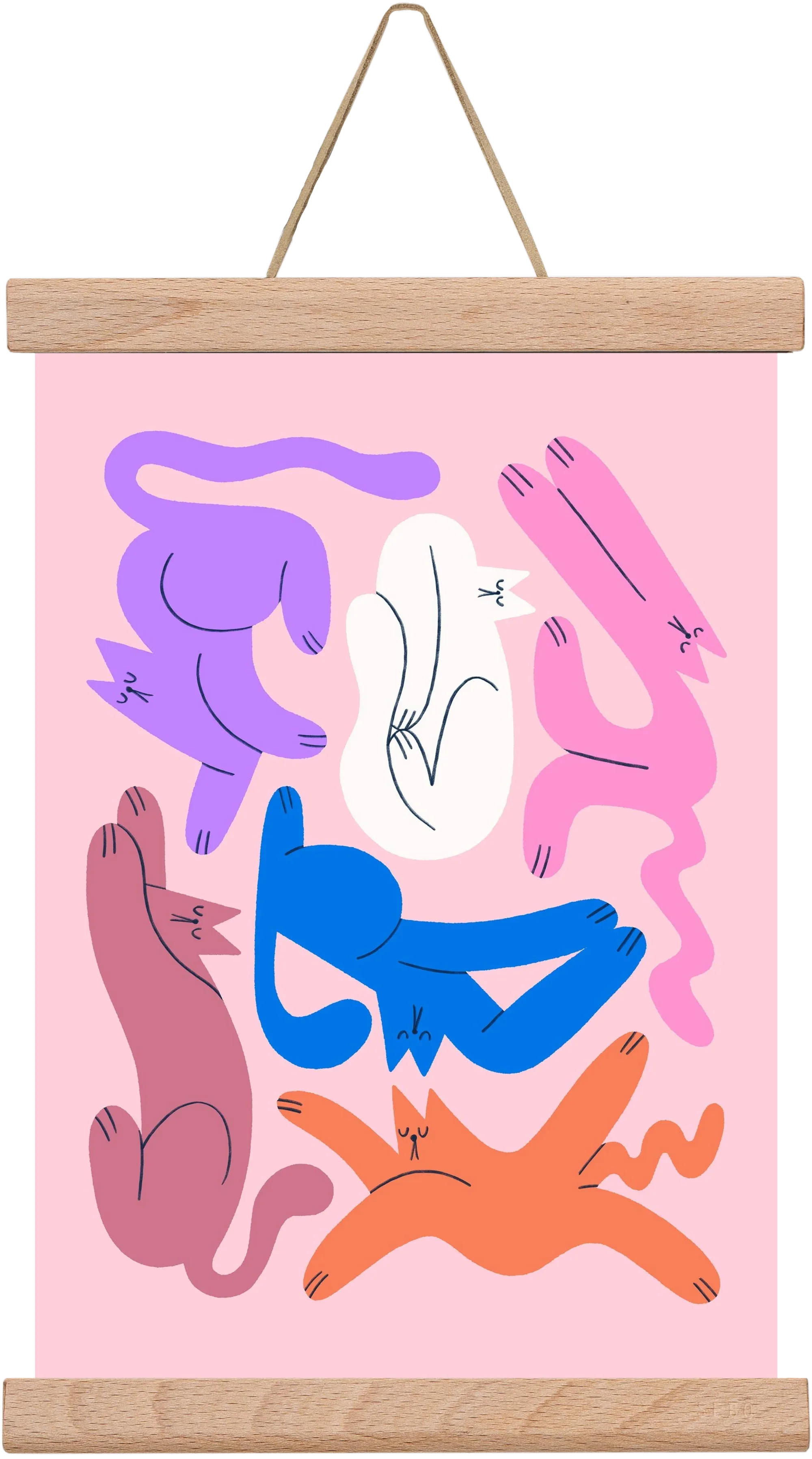 Funky Cats - Pink - artbridge