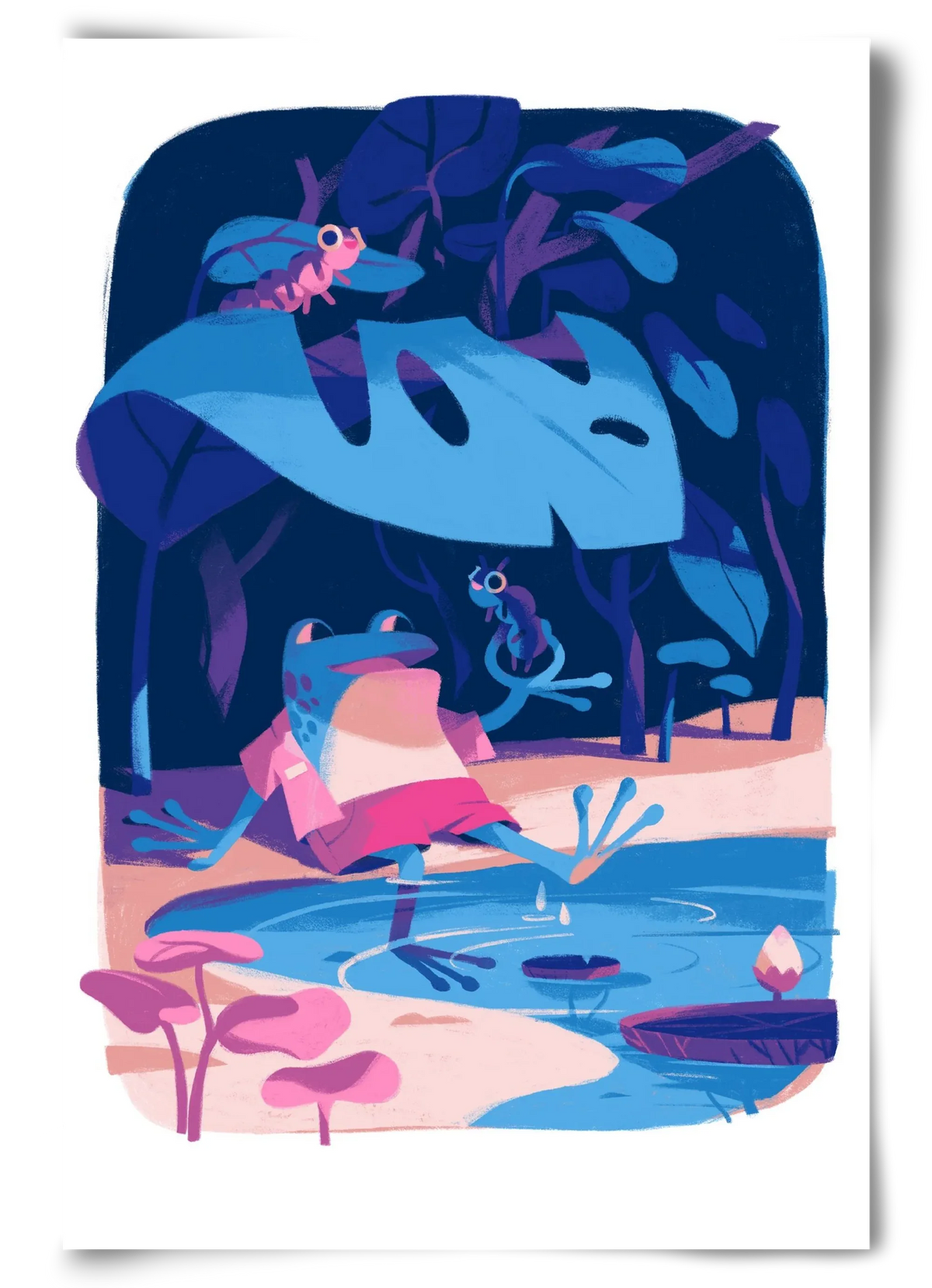 Frog in the puddle - artbridge