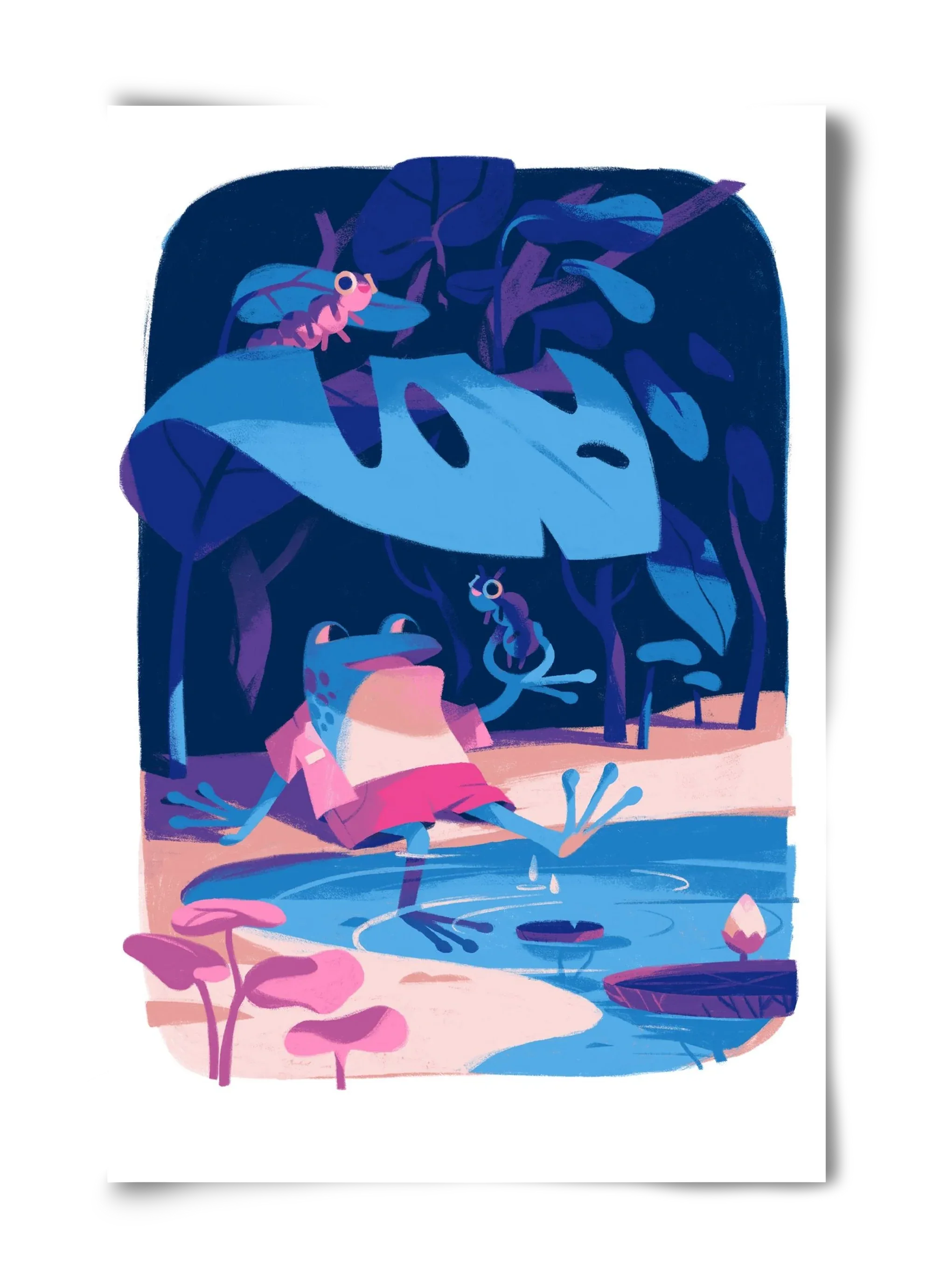 Frog in the puddle - artbridge