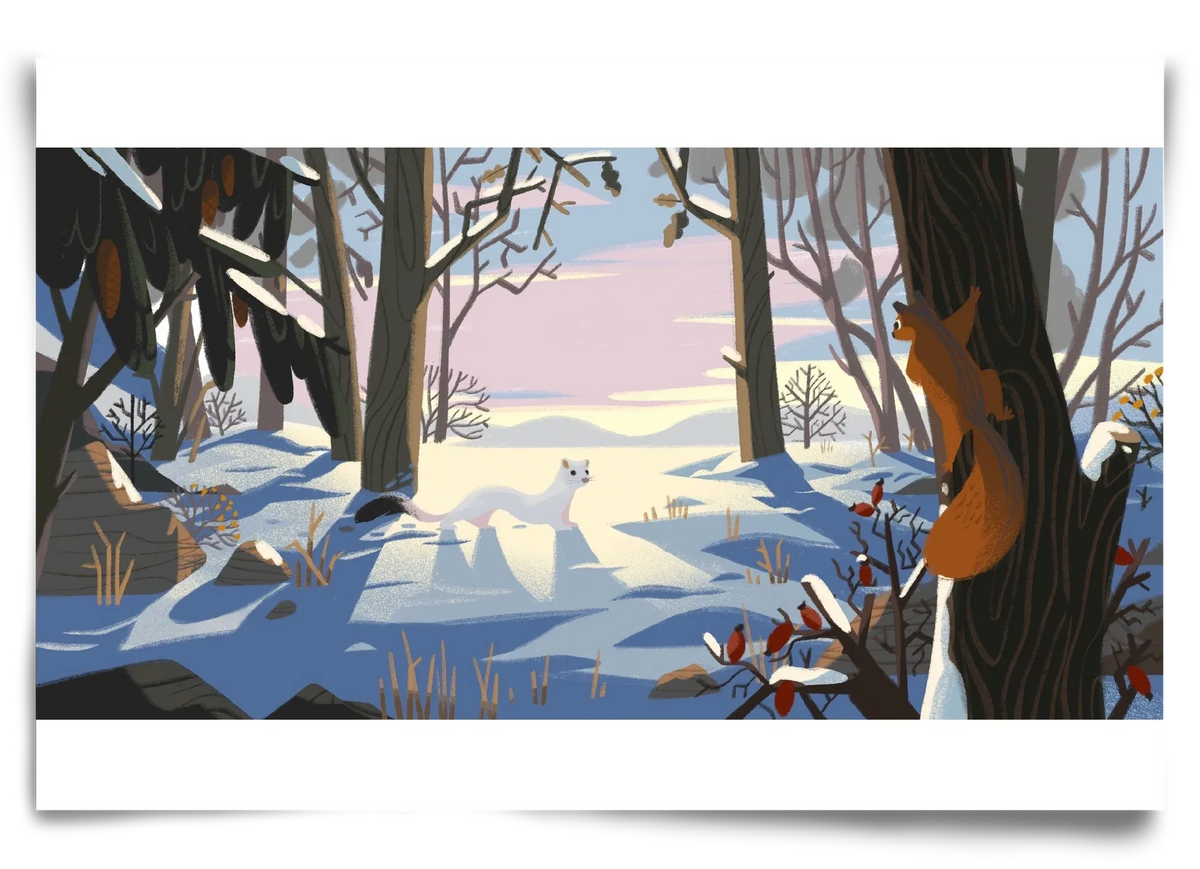 Squirrel and Stoat - artbridge