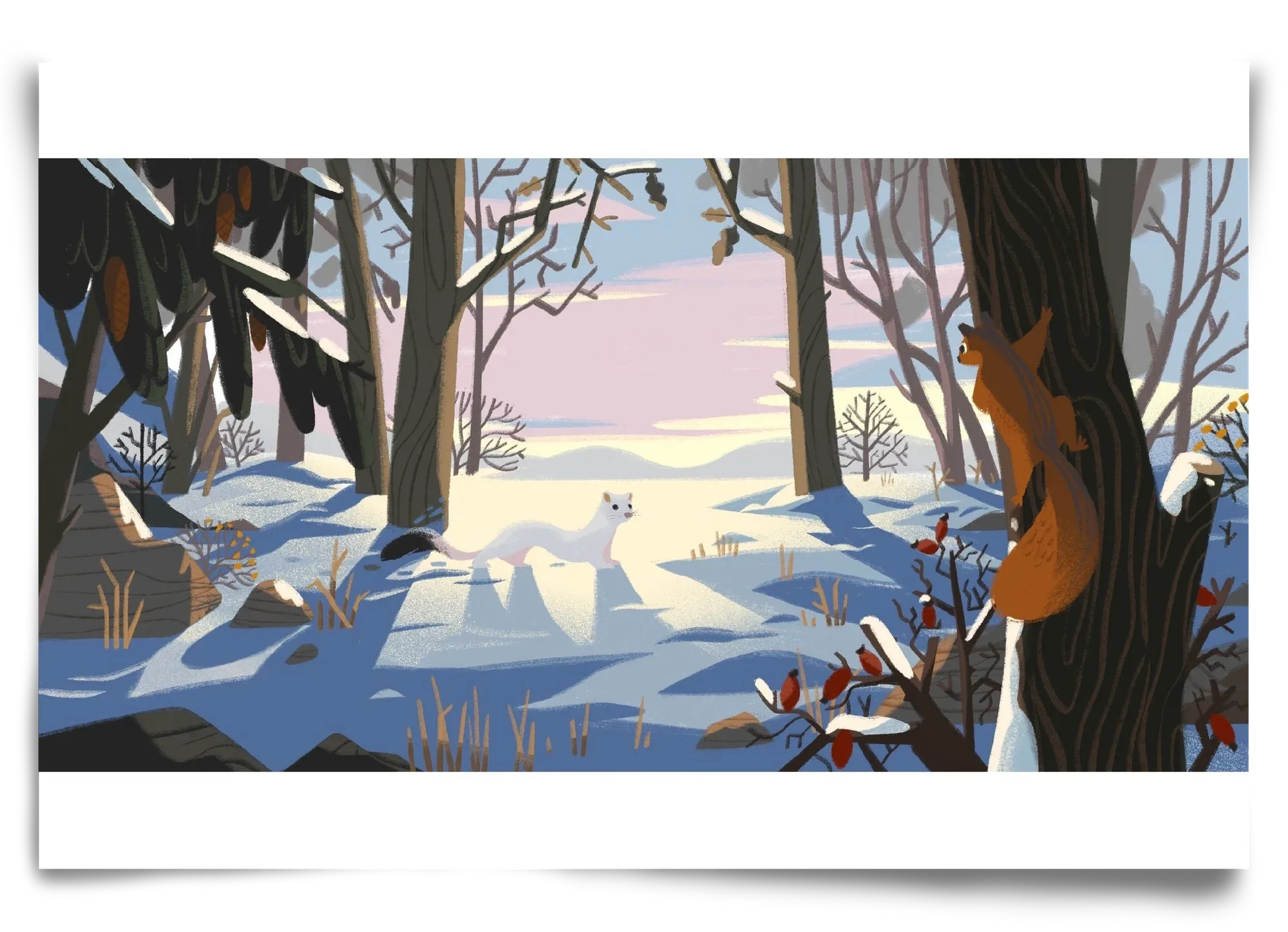 Squirrel and Stoat - artbridge