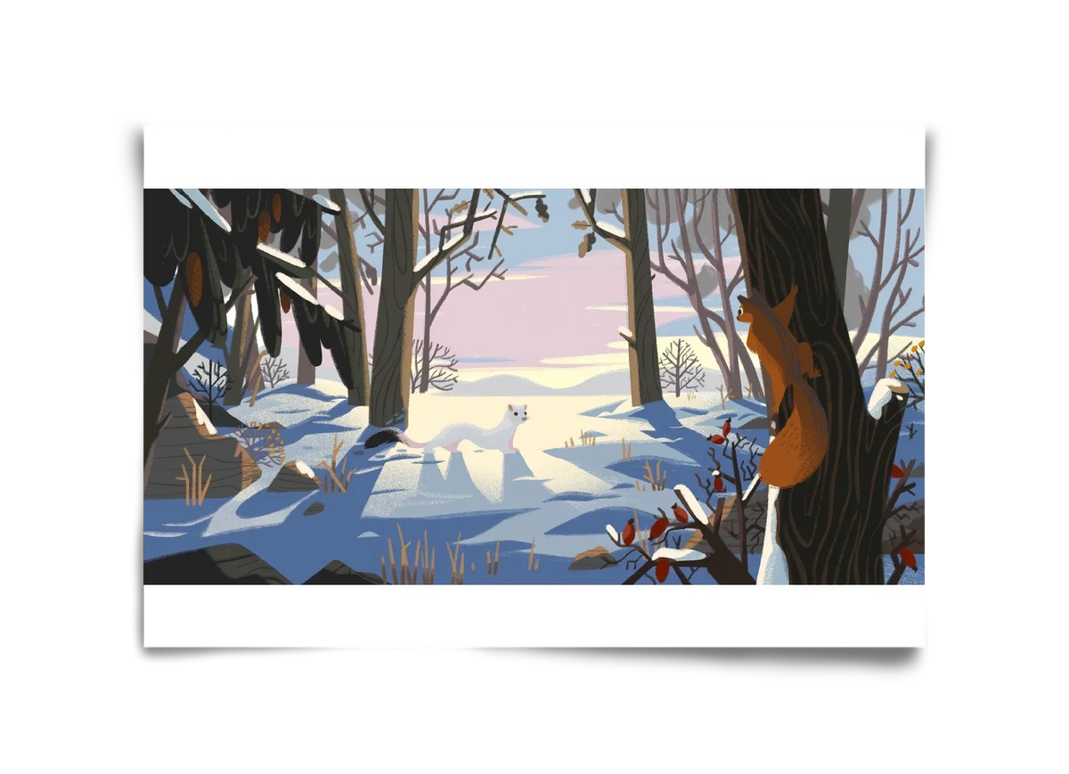 Squirrel and Stoat - artbridge