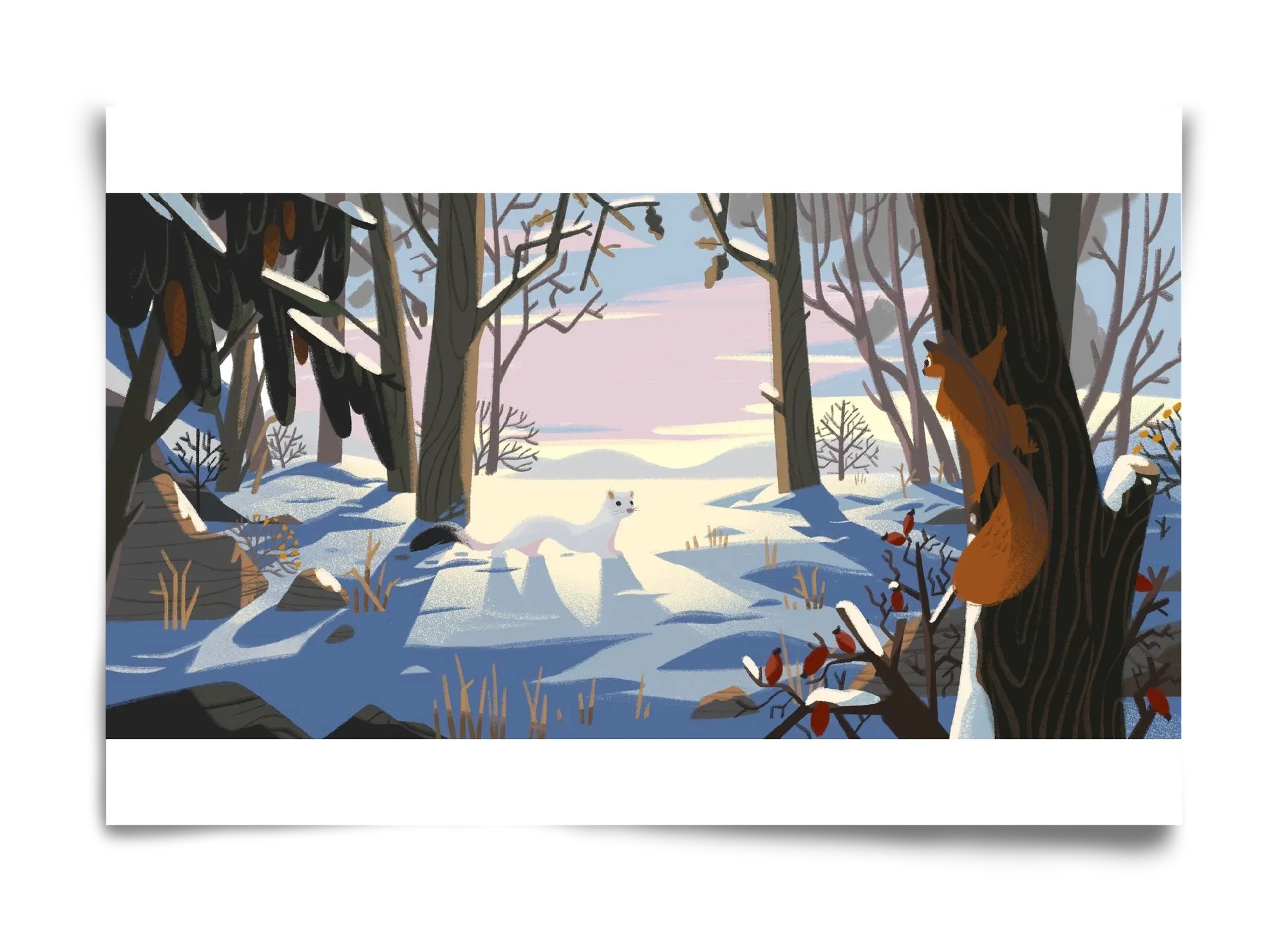 Squirrel and Stoat - artbridge