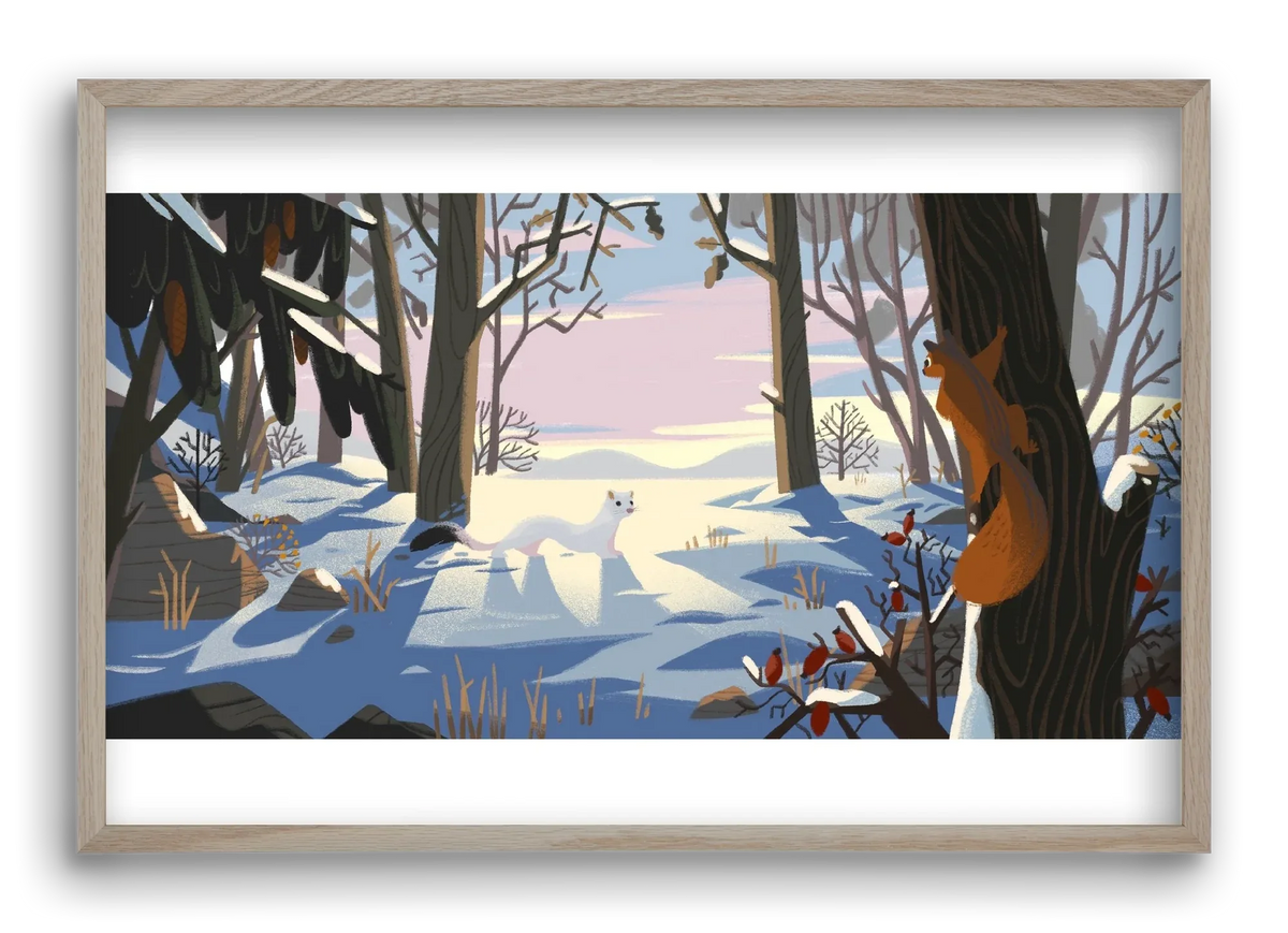 Squirrel and Stoat - artbridge