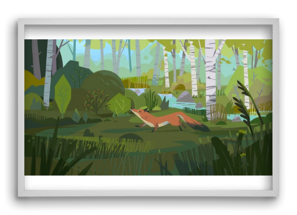 Fox in the forest - artbridge