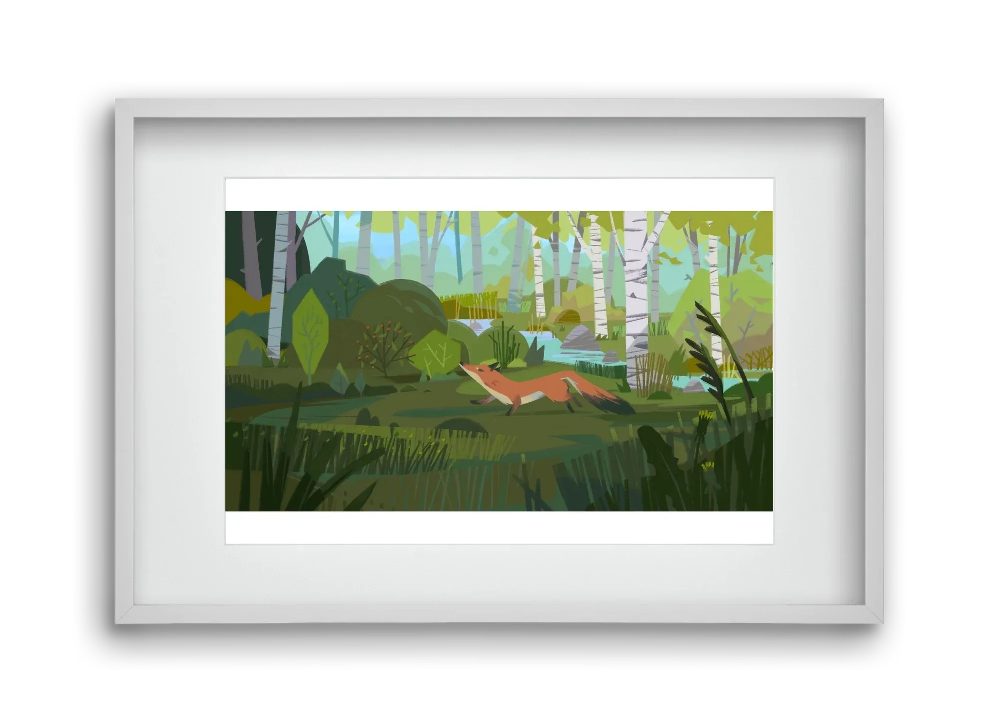Fox in the forest - artbridge