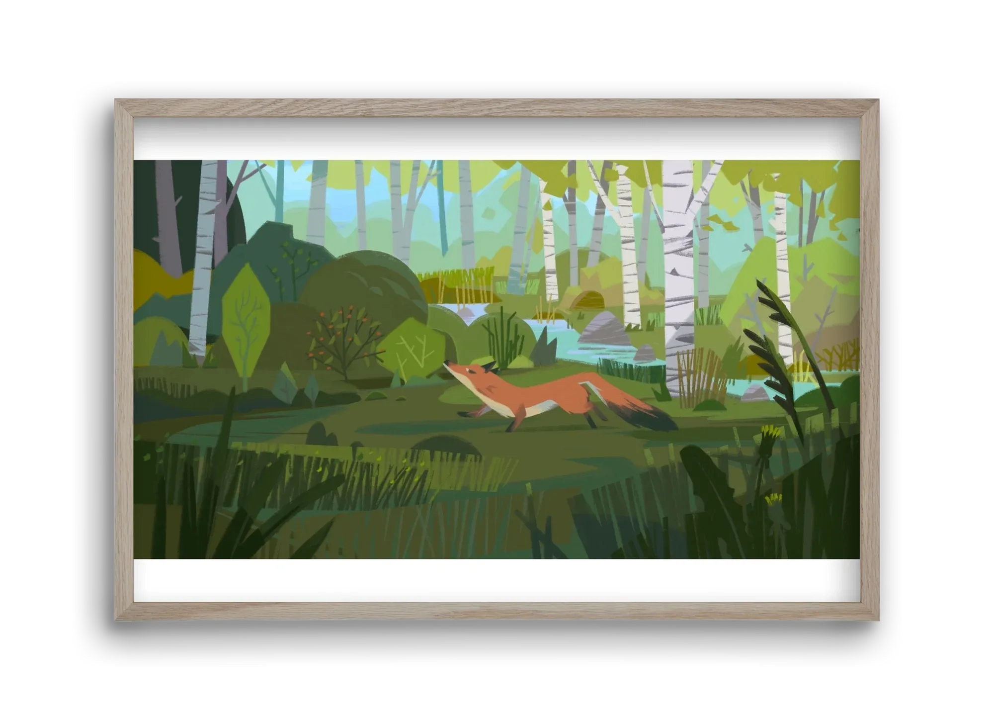 Fox in the forest - artbridge