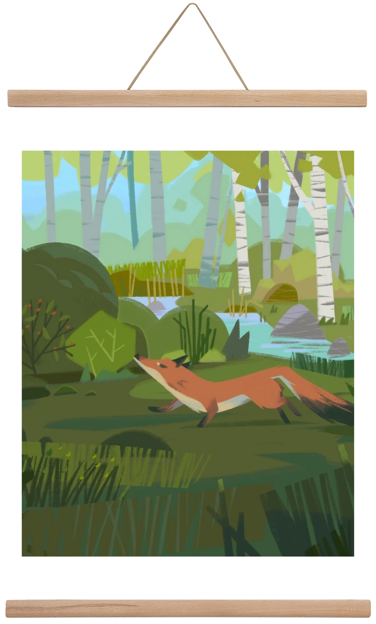 Fox in the forest - artbridge