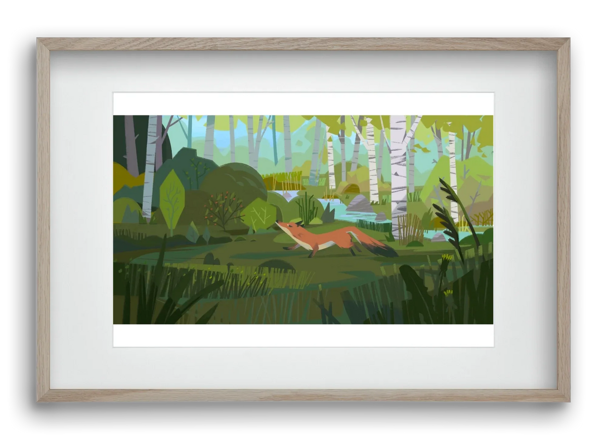 Fox in the forest - artbridge