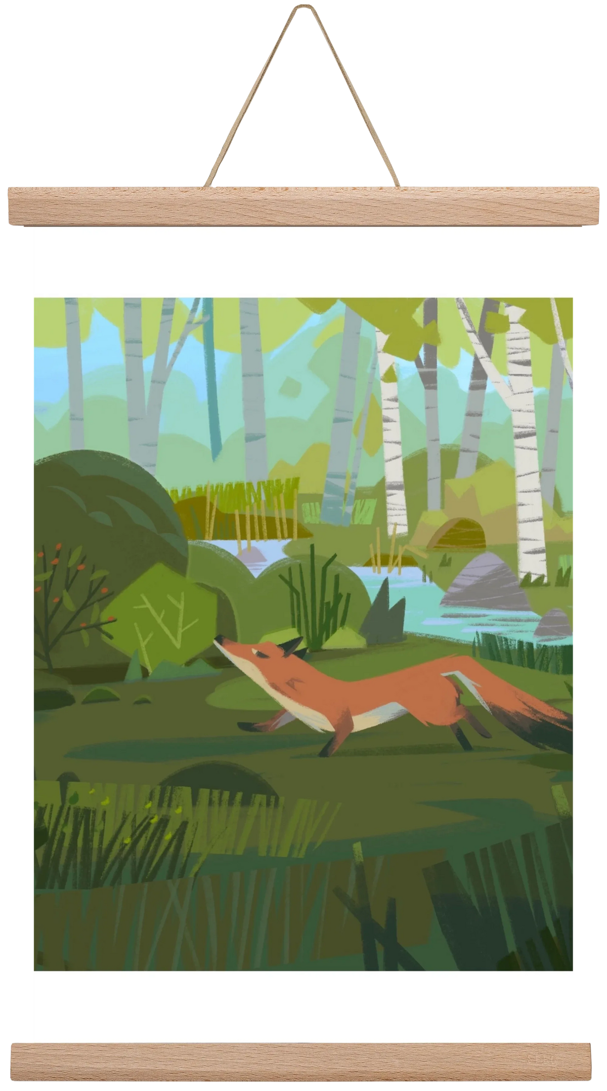 Fox in the forest - artbridge