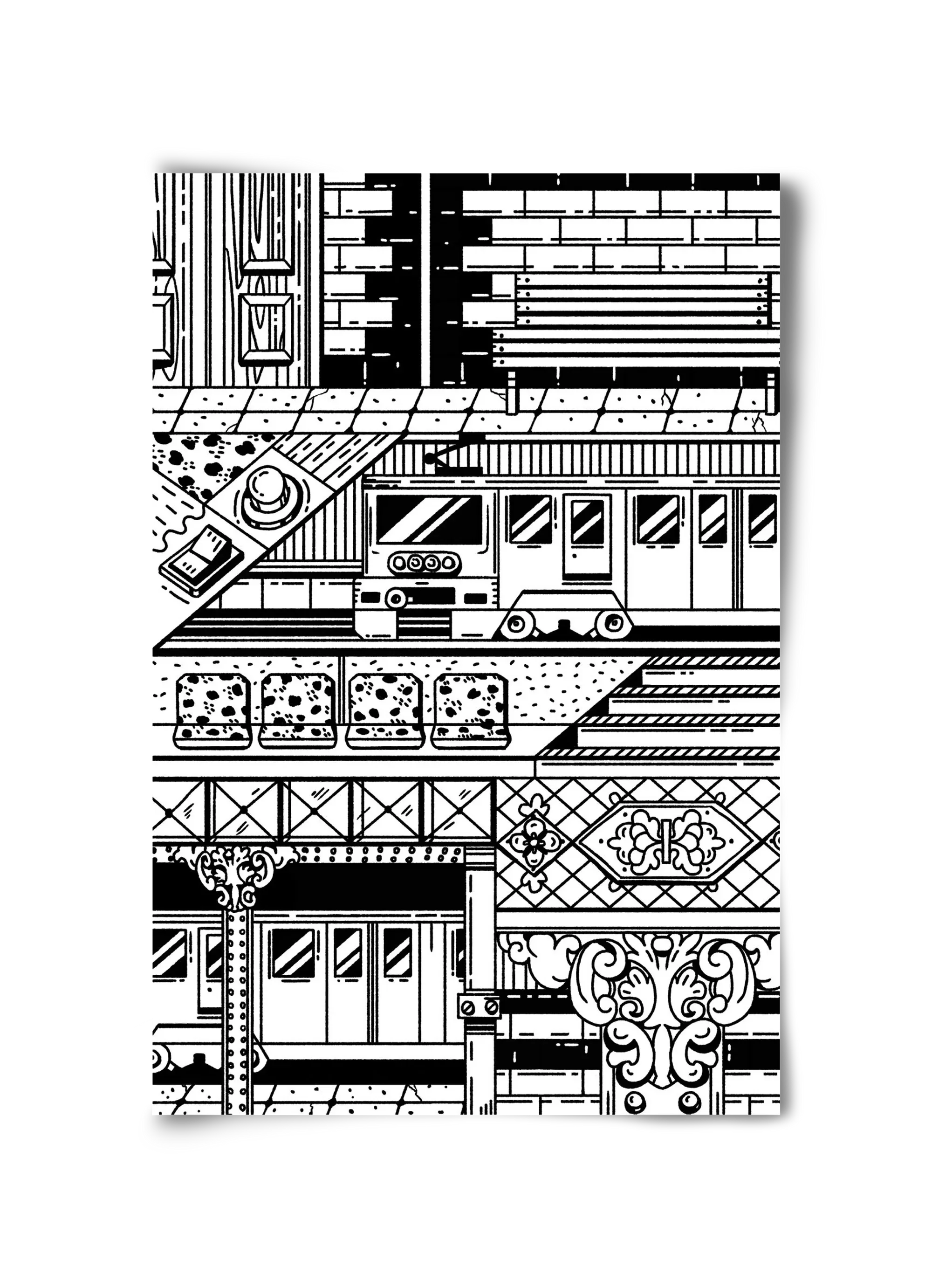 Kisföldalatti fekete fehér - artbridge