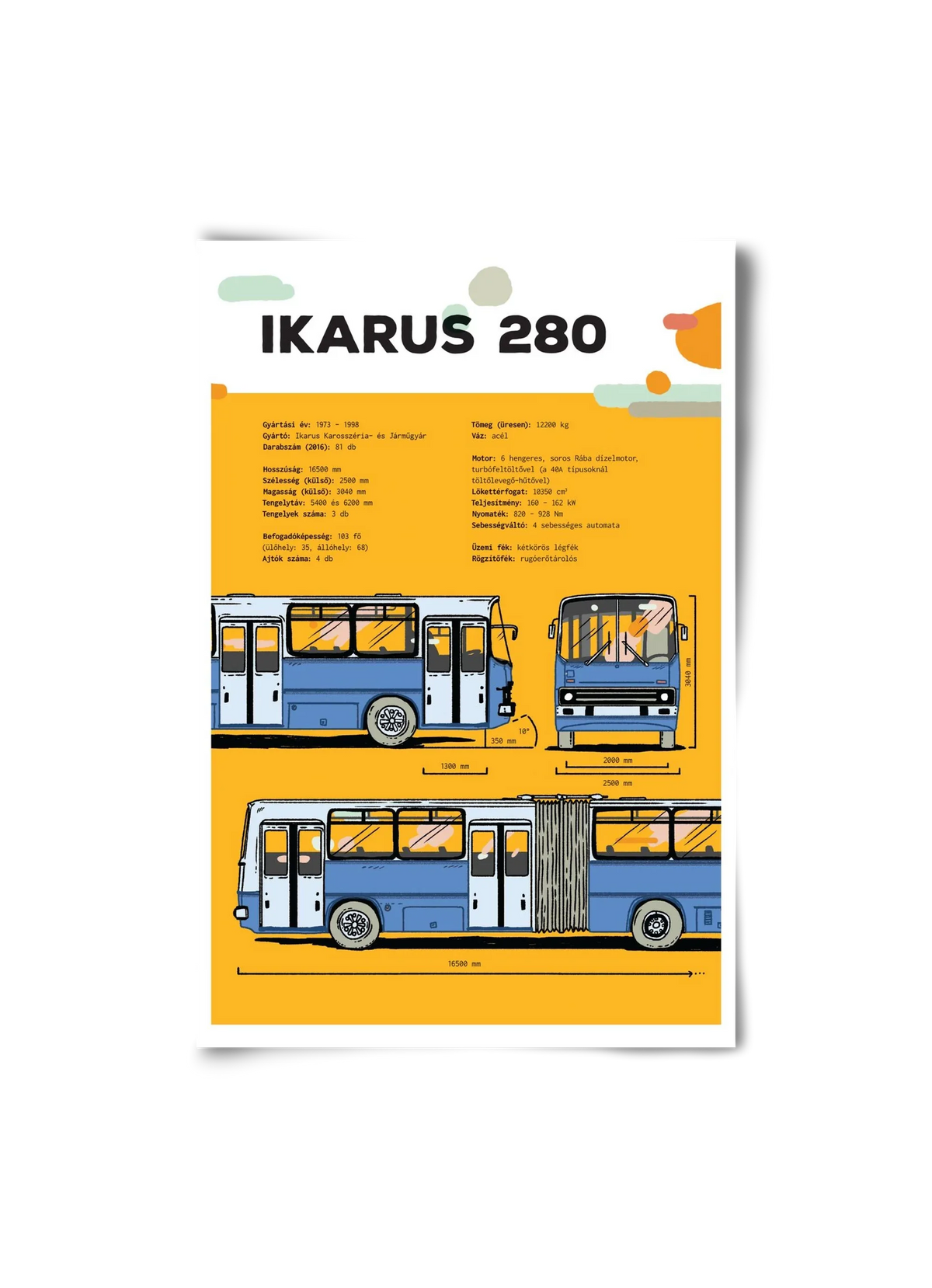 Ikarus 280 jellegrajz - artbridge